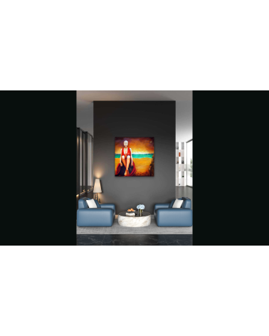 LA GARDIENNE DE L'INDIFFERENCE – Peinture PHYBRA | LEV Arts Contempo