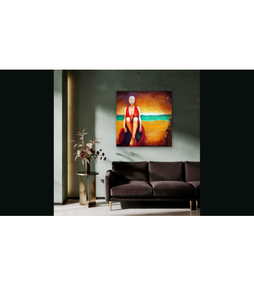 LA GARDIENNE DE L'INDIFFERENCE – Peinture PHYBRA | LEV Arts Contempo