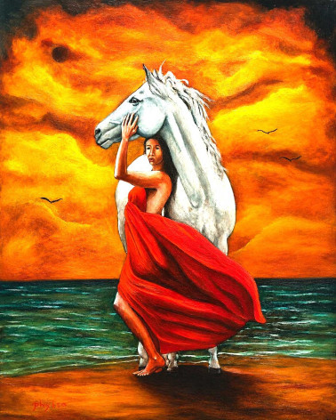 CHEVAL MOQUEUR – Peinture PHYBRA | LEV Arts Contemporains