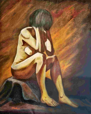 LA BOUDEUSE – Peinture PHYBRA | LEV Arts Contemporains