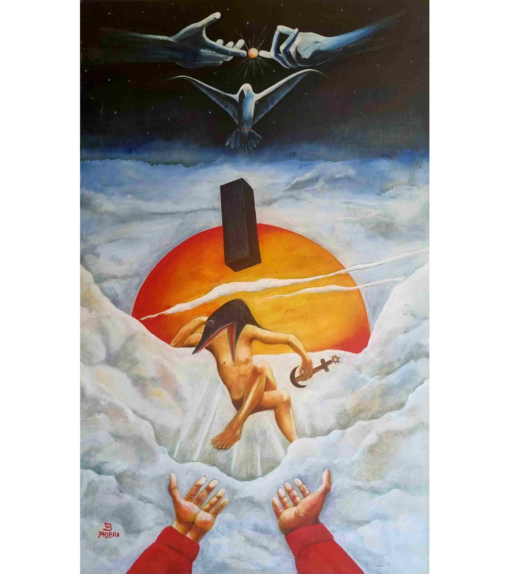 DIEU NE S'ATTRAPE PAS, IL S'IMPLORE– Peinture PHYBRA | LEV Arts
