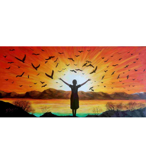 Bienvenue – Peinture à l'huile de PHYBRA | LEV Arts Contemporains