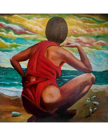 LA GARDIENNE DE L'ESPERANCE– Peinture PHYBRA | LEV Arts Contemporains