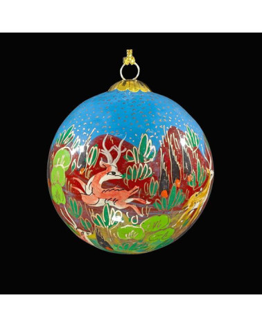 Boule de Noël en papier mâché "Les amis de la forêt"