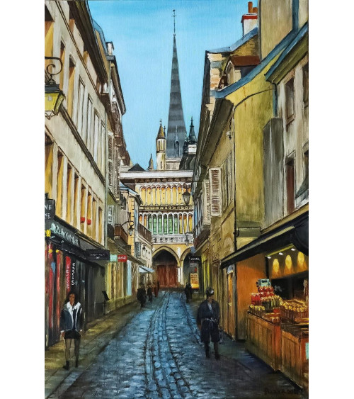 Rue Musette, Dijon – Peinture à l'huile, Oleksandr Puzyr