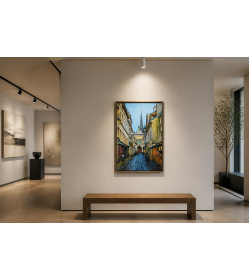Rue Musette, Dijon – Peinture à l'huile, Oleksandr Puzyr