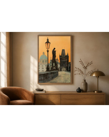 Prague – Peinture urbaine à l'huile, Oleksandr Puzyr