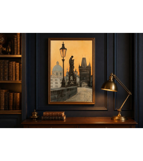 Prague – Peinture urbaine à l'huile, Oleksandr Puzyr