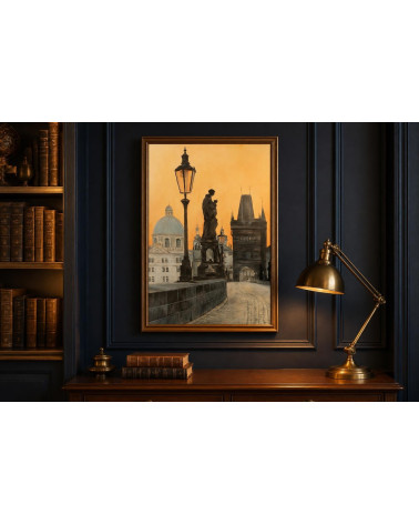 Prague – Peinture urbaine à l'huile, Oleksandr Puzyr