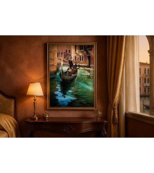 VENISE AU FIL DE L'EAU – Peinture urbaine à l'huile, Oleksandr Puzyr