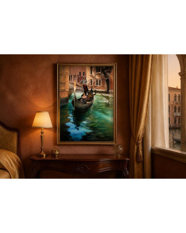 VENISE AU FIL DE L'EAU – Peinture urbaine à l'huile, Oleksandr Puzyr
