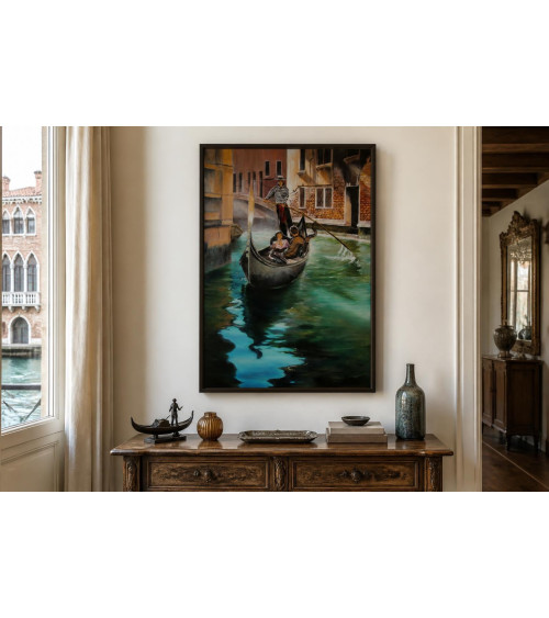 VENISE AU FIL DE L'EAU – Peinture urbaine à l'huile, Oleksandr Puzyr