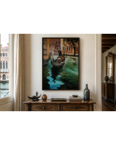 VENISE AU FIL DE L'EAU – Peinture urbaine à l'huile, Oleksandr Puzyr
