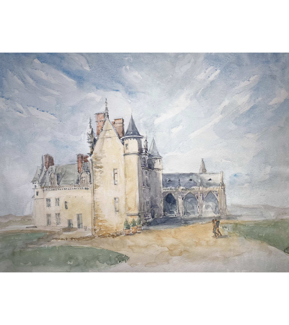 Aquarelle du Château d'Amboise