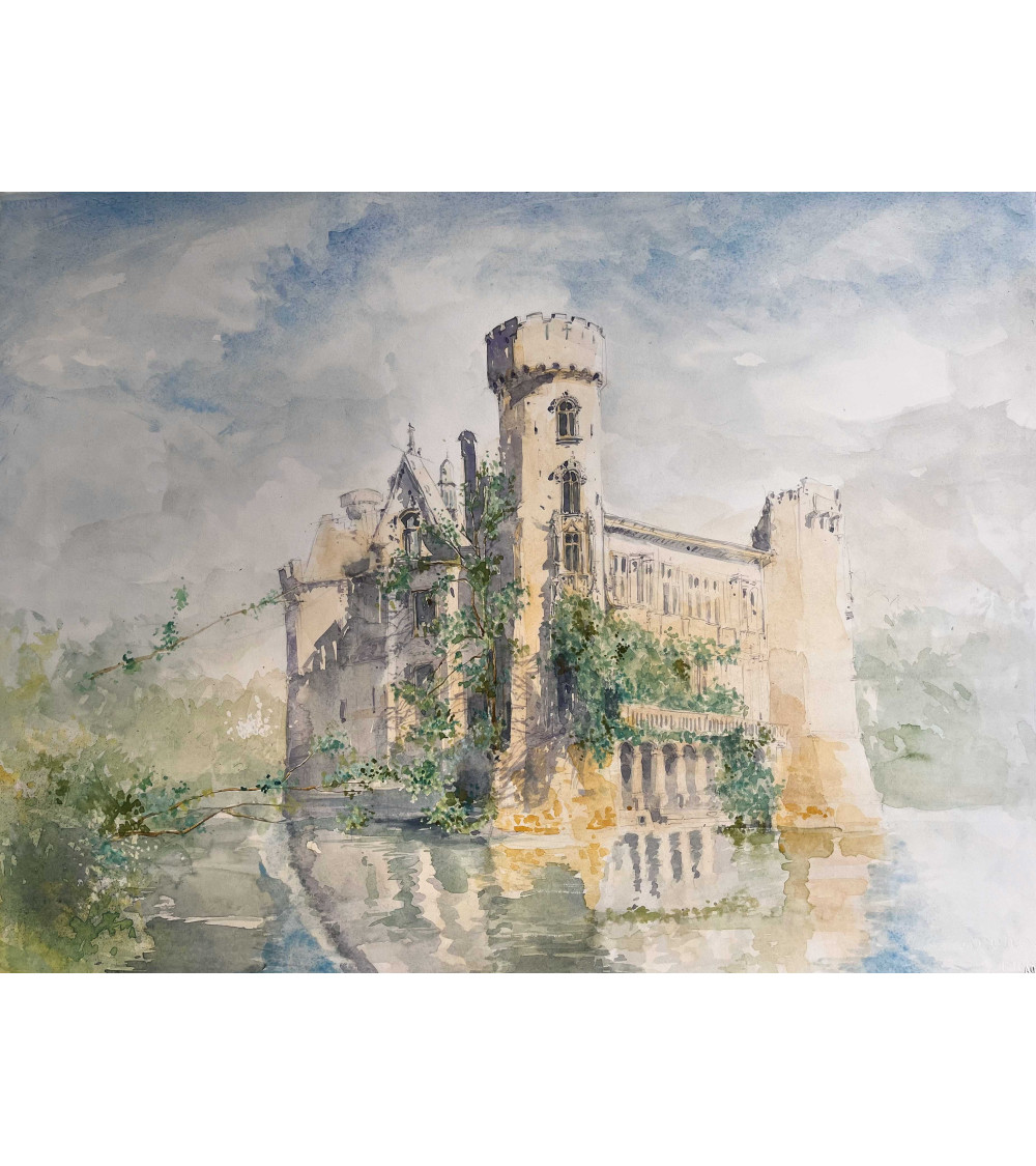 Aquarelle du Château de la Motte Chandeniers