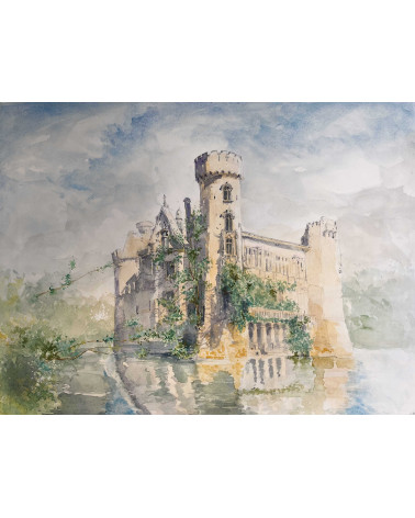 Aquarelle du Château de la Motte Chandeniers