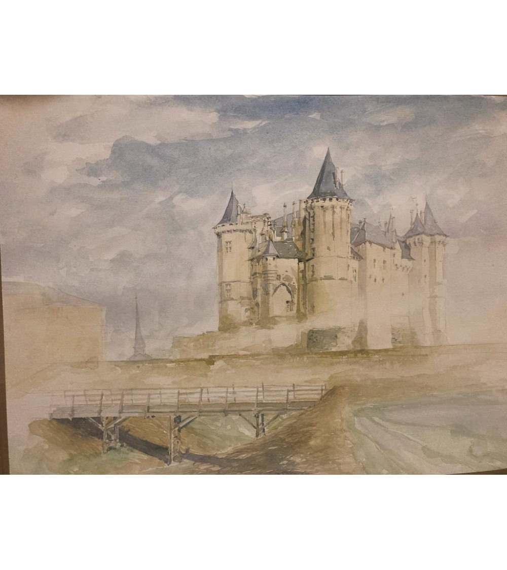 Aquarelle du Château de Saumur