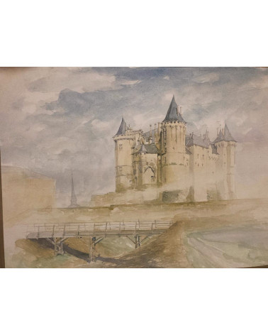 Aquarelle du Château de Saumur