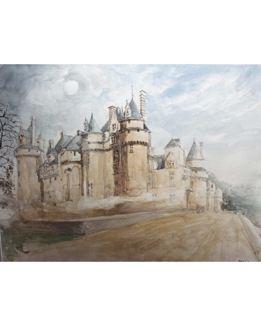 Aquarelle du Château d'Ussé