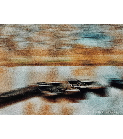 Barques de Loire – Digigraphie d’art | Oksana Chilikina