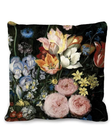 Housse de coussin baroque et fleuri