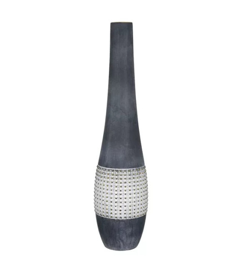Vase de sol en céramique anthracite pour souligner avec élégance votre