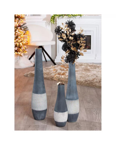 Vase de sol en céramique anthracite pour souligner avec élégance votre