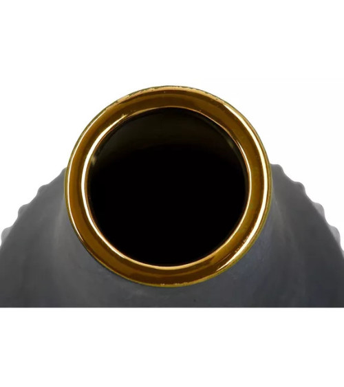 Vase de sol en céramique anthracite pour souligner avec élégance votre