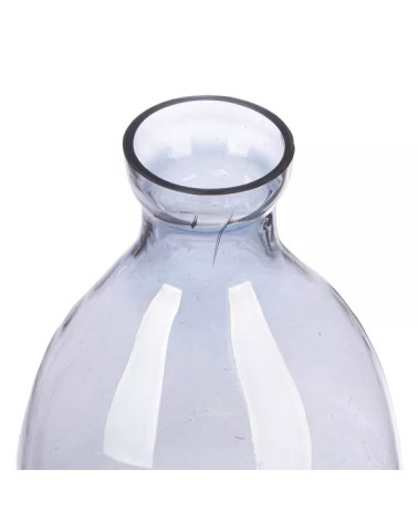 Grand vase Canus en verre gris et argenté