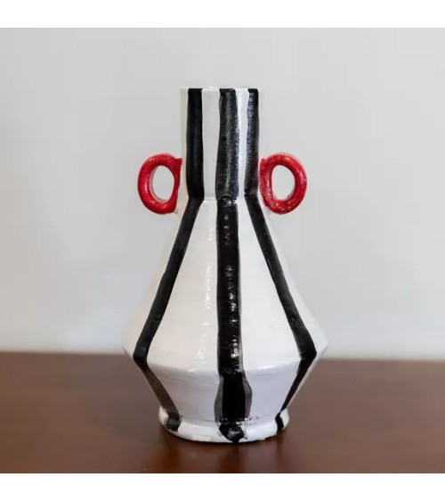 Vase en céramique Matera tricolore