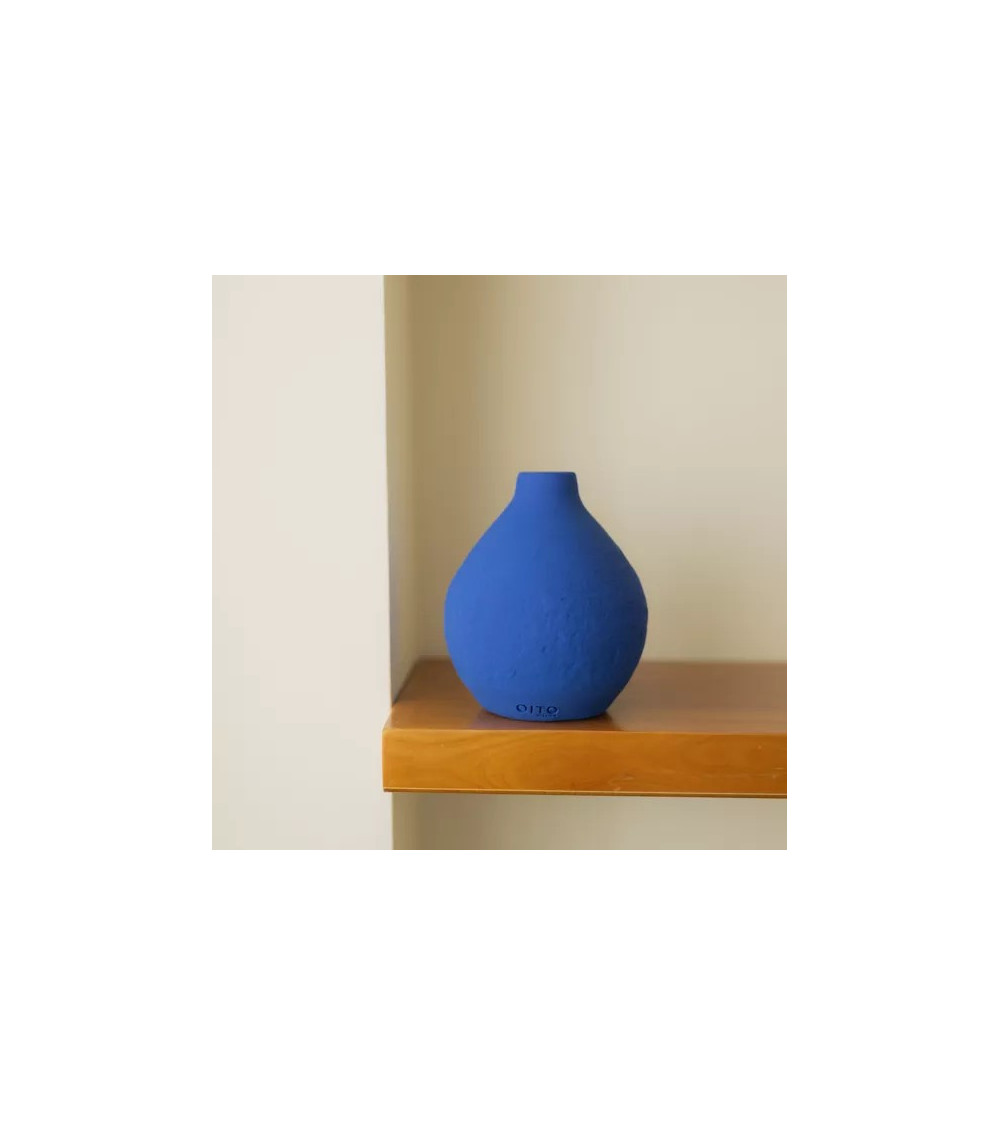 Vase en céramique Milos bleu cyclades