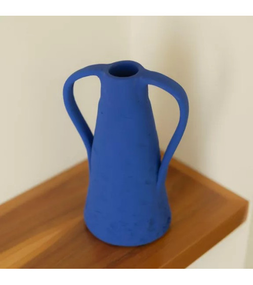 Vase en céramique Paros bleu cyclades