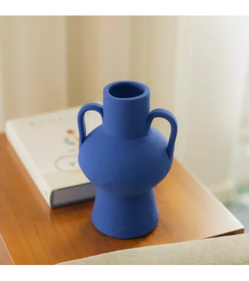 Vase en céramique Santorin Bleu Cyclades