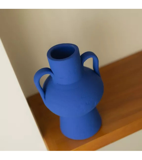 Vase en céramique Santorin Bleu Cyclades