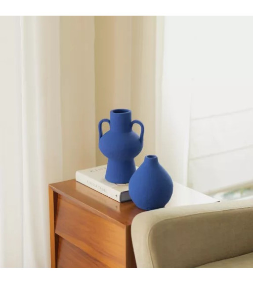 Vase en céramique Santorin Bleu Cyclades