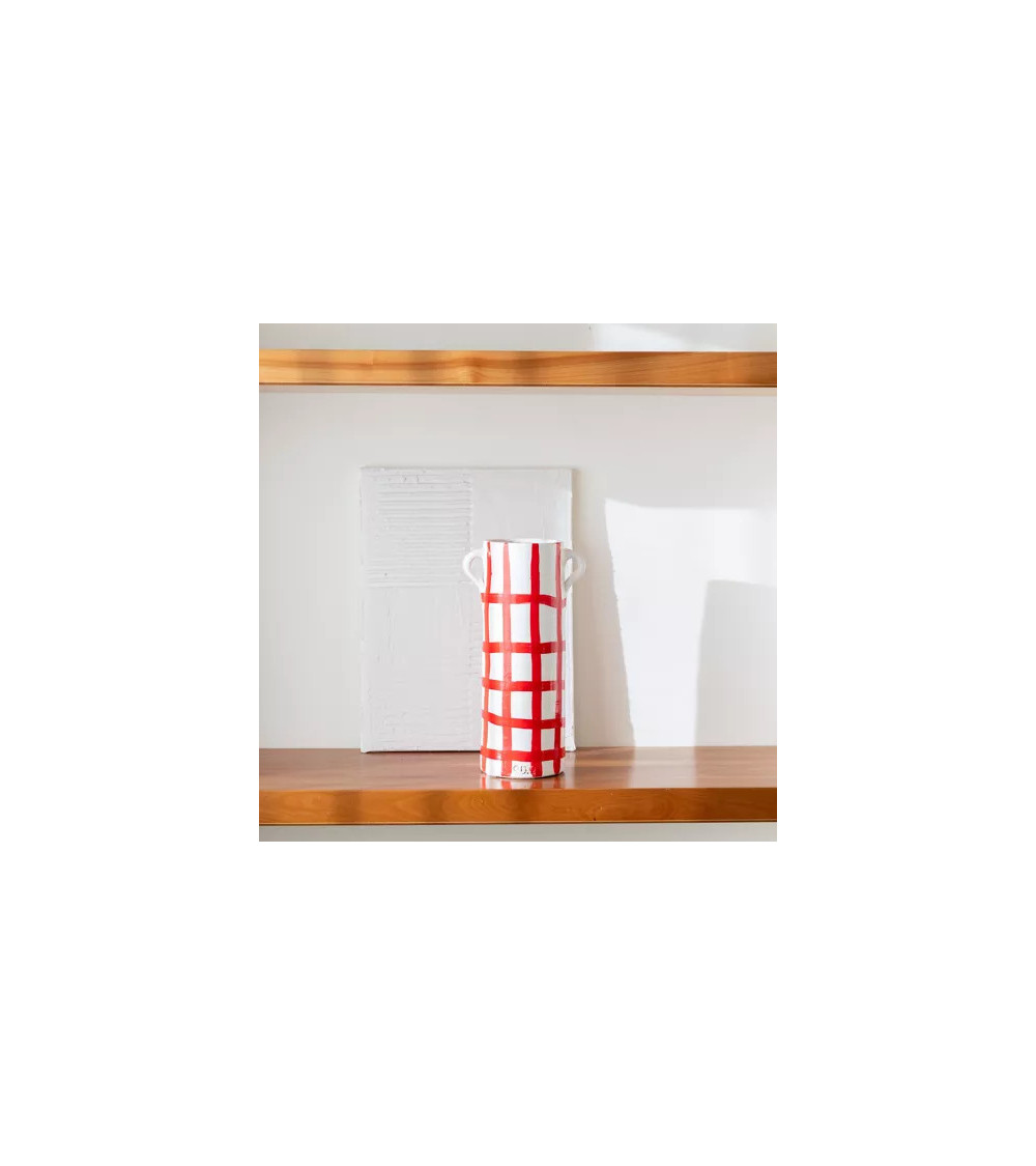 Vase en céramique Udine Jaune et blanc