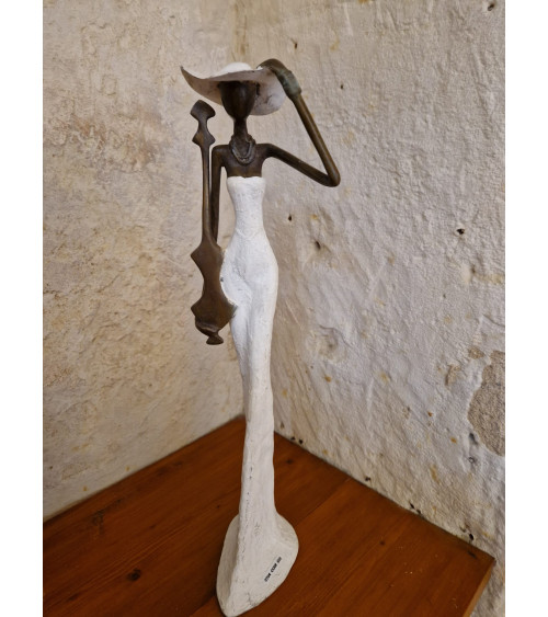Statue de l'artiste Issouf Bonkoungou en bronze coulé à la cire perdue