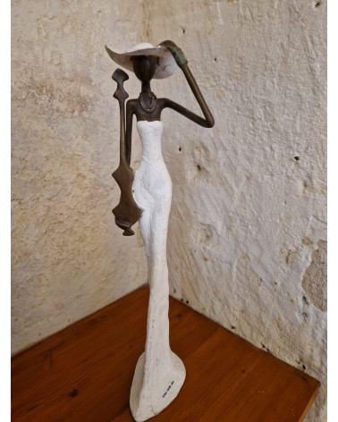 Statue de l'artiste Issouf Bonkoungou en bronze coulé à la cire perdue